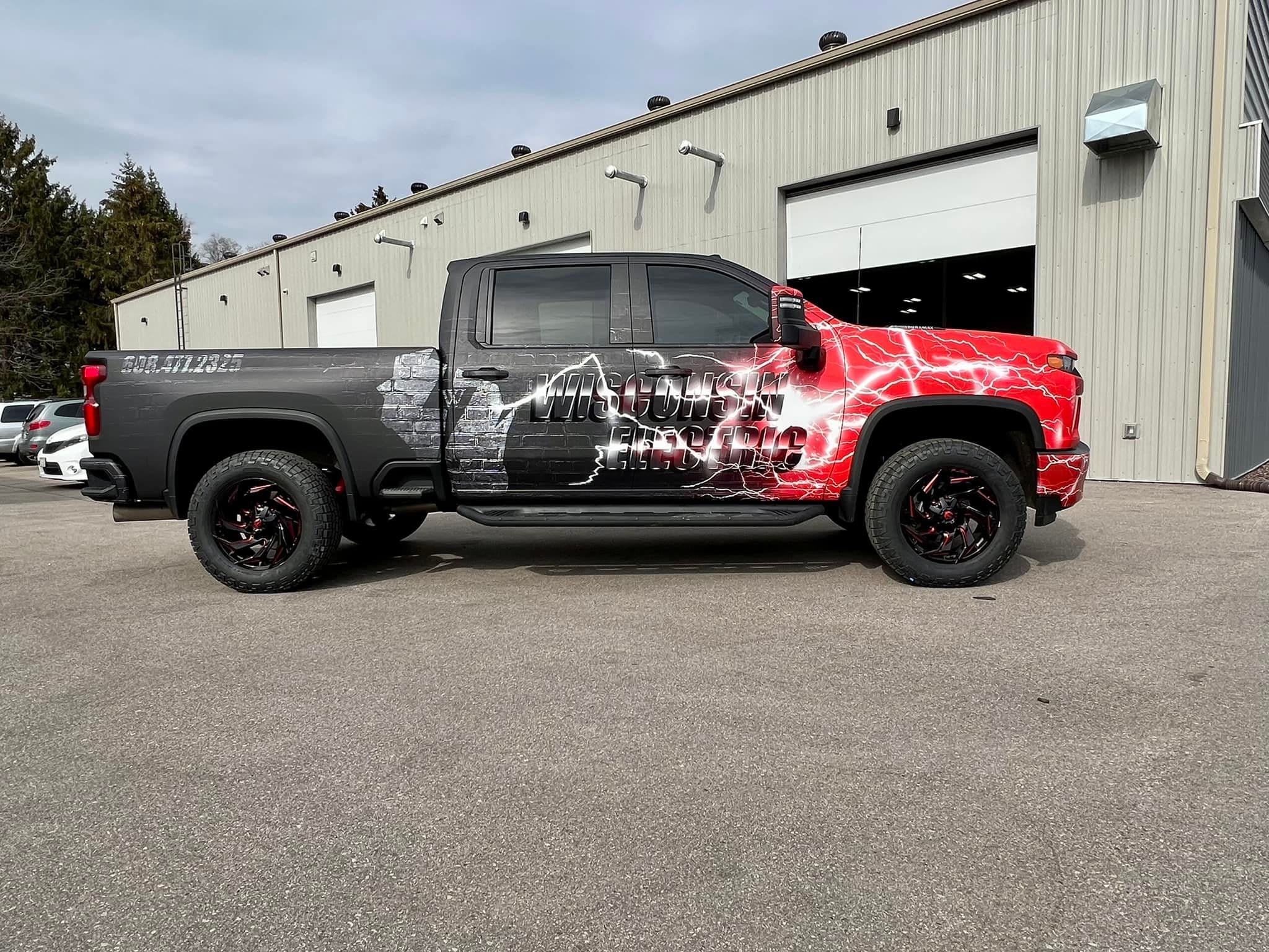 Madison Graphics Banner on a vehicle