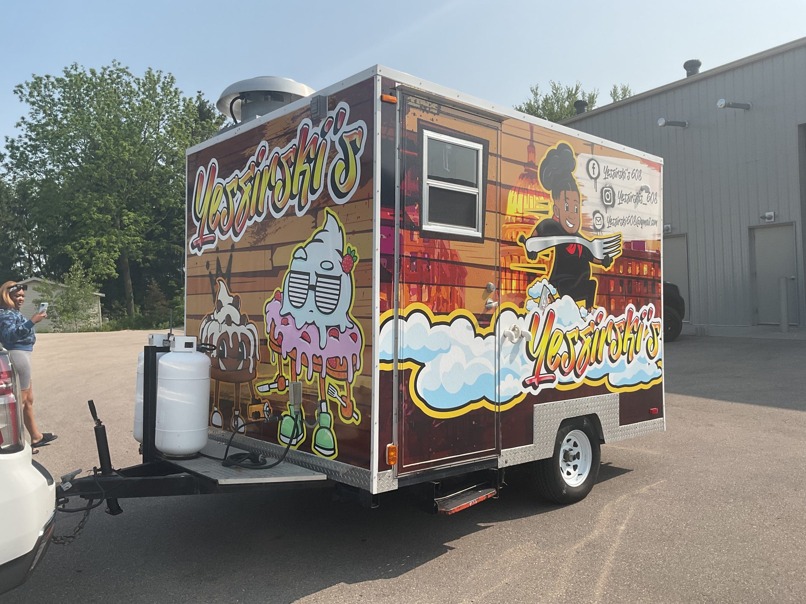Cartoon Banner vehicle wrap on trailer