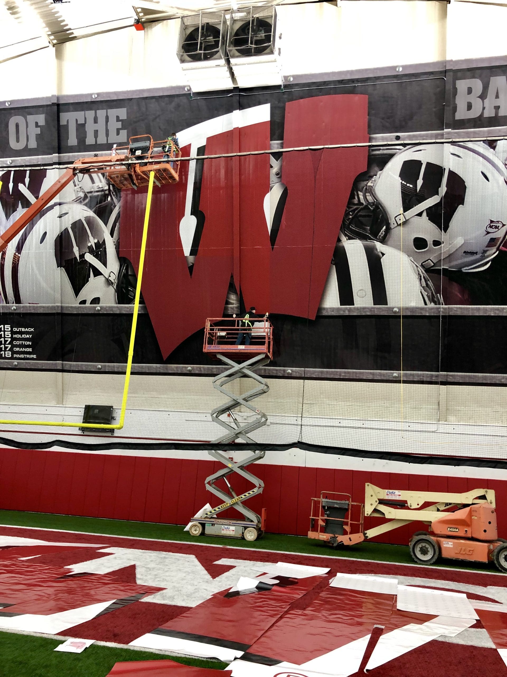 Wisconsin Badgers Graphics in a Sport Room