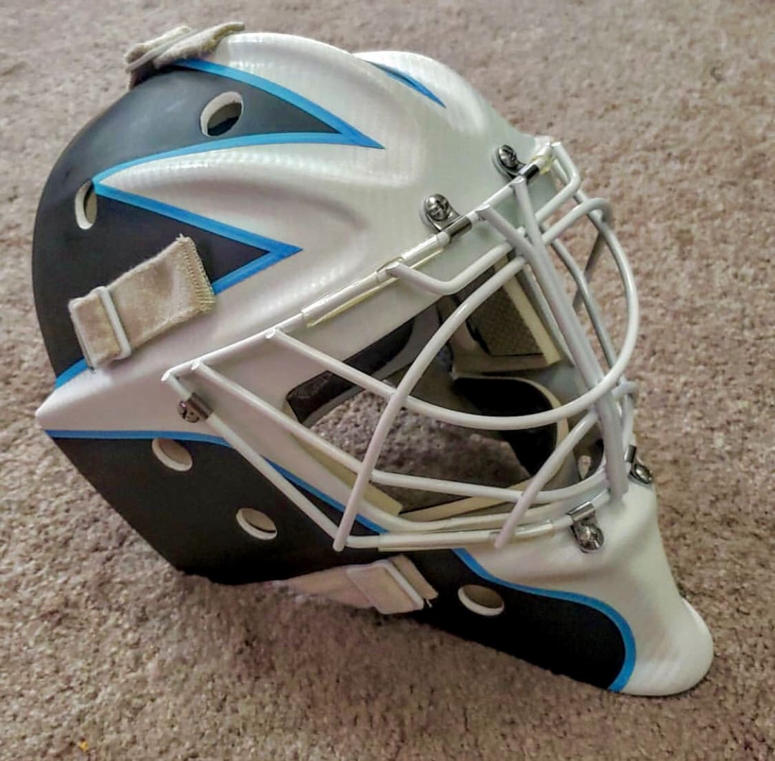 A helmet on ground