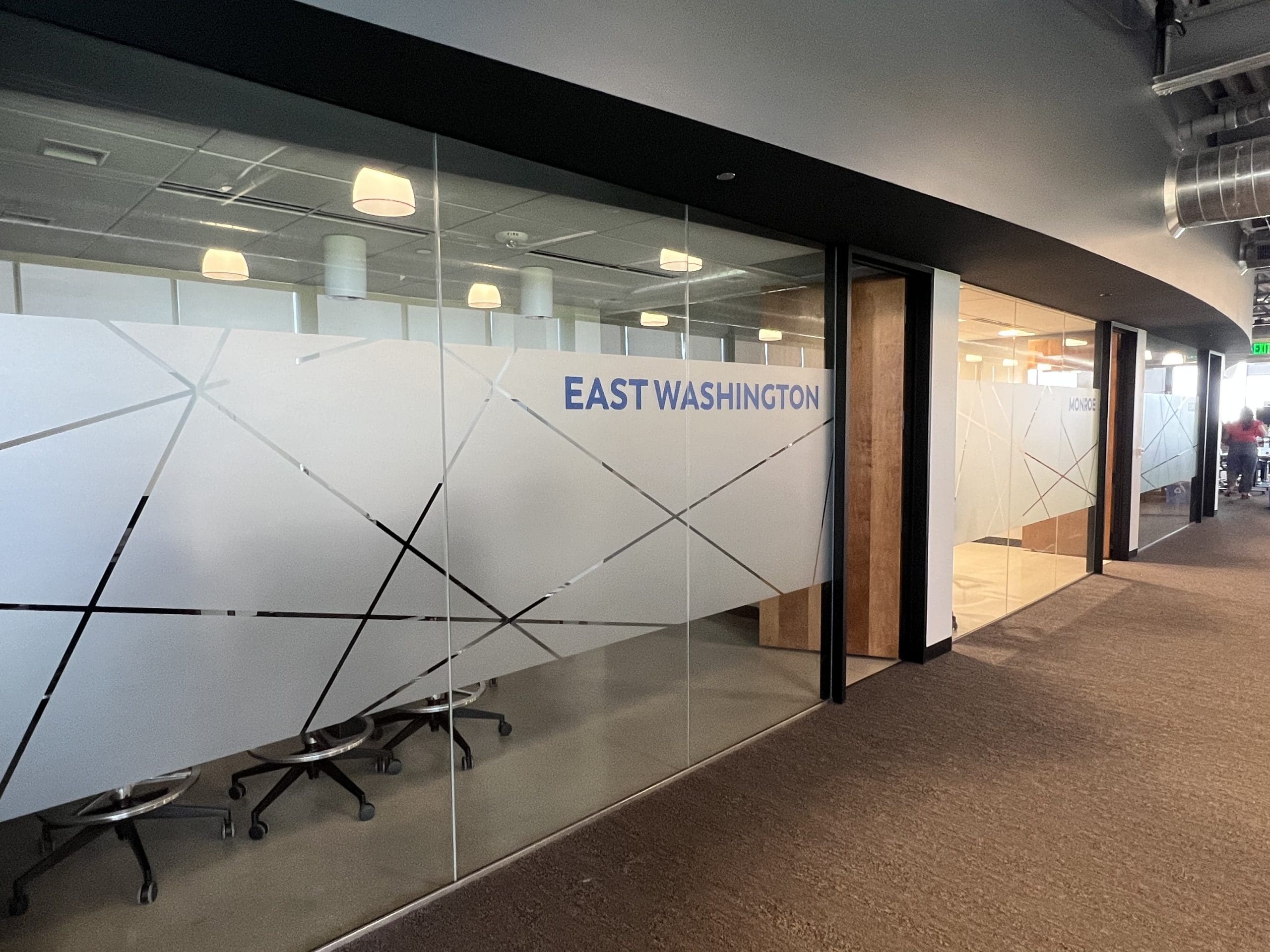 Glass film on glass wall