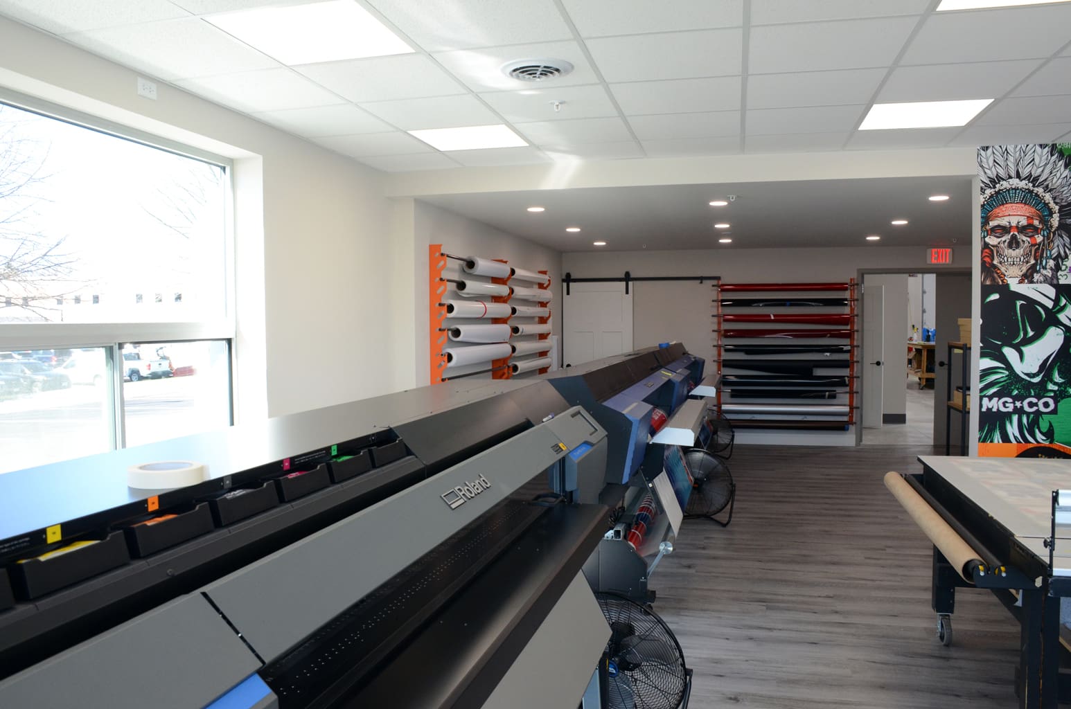 Graphic Machine in the design studio for madison graphics company